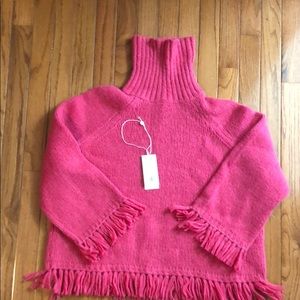 Tory Burch Jennifer Pink M Sweater NWOT attached